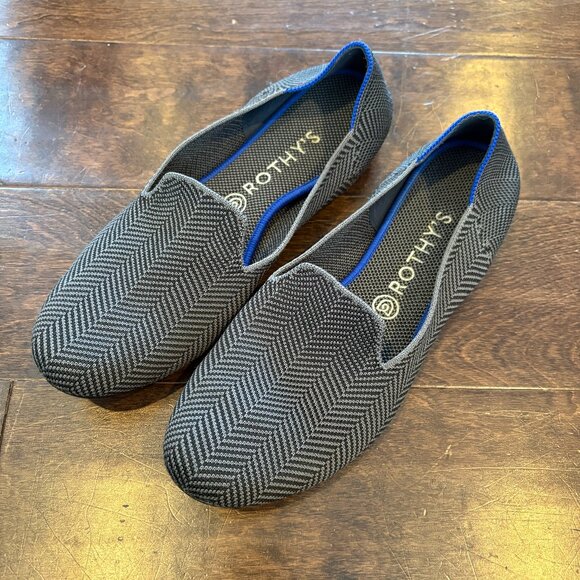 Rothy's Shoes - Rothy's The Loafer black and grey herringbone knit